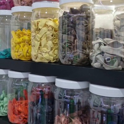 Lot De 10 Bocaux à Bonbons En Plastique Truly Sweet Candy - 5 Styles, Avec 2 Pinces Et 50 Sachets (rose) - 6
