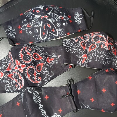 Black - Handmade Cotton Bandana 02