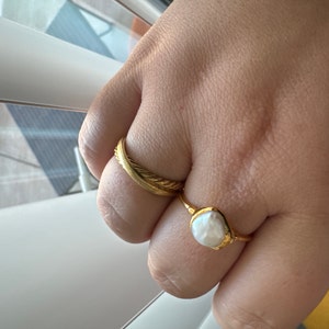 Customer photo from Rebecca, Large Raw Pearl Ring