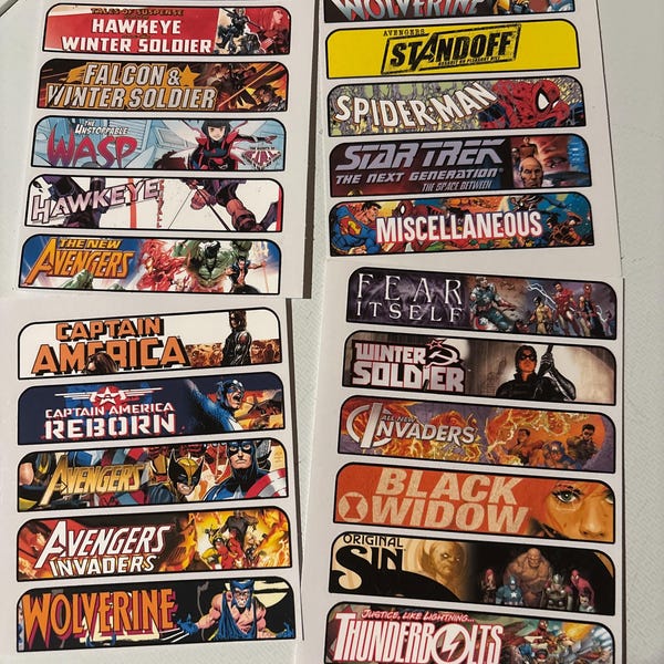 Custom Comic Books Divider Labels, Comic Labels, Comic Stickers ...