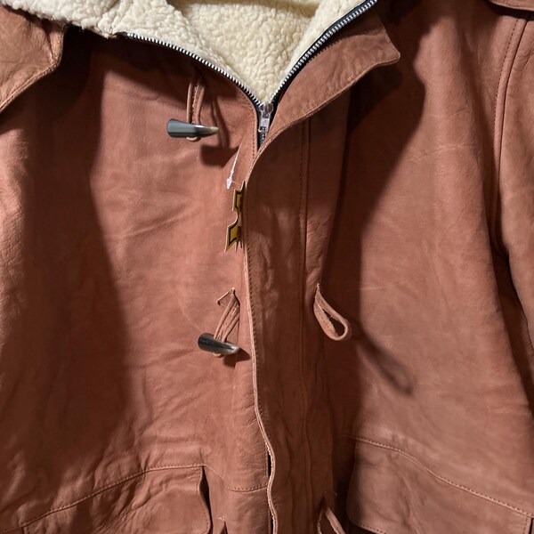 Esperanza Brown Belted Suede Short Biker Jacket main image 1