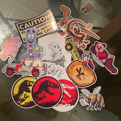 Jurassic Park Stickers - Etsy