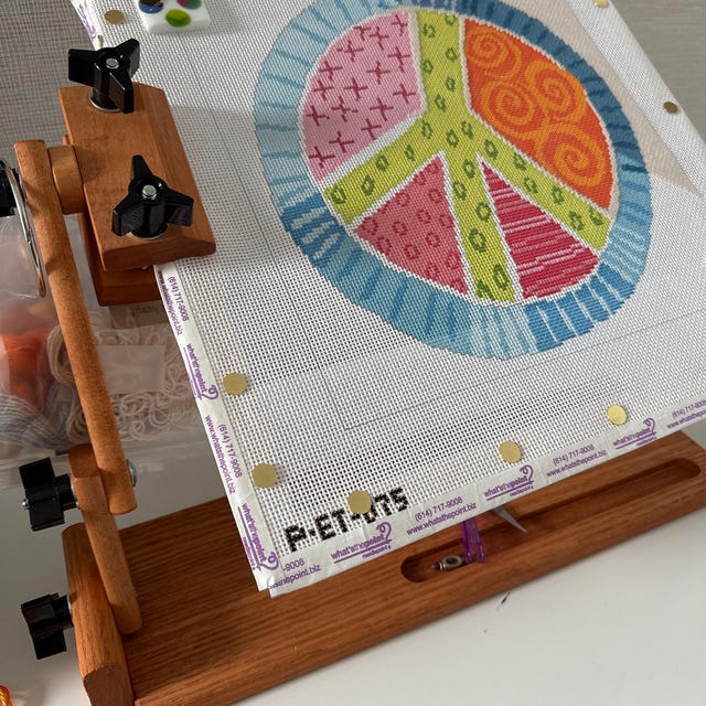 K's Creations STAINED Z-frame Lap Frame Needlework Stand - Holds