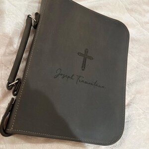 JILS BIBLE e.p.➕Kαinポーチ、ステッカー他 Leather Bible Cover With Zipper, Personalized Bible Case