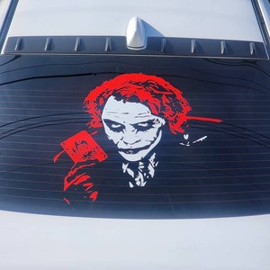 Silver Gray Metallic Joker Car Sticker - 10x7 Cm - Finest-Folia K059