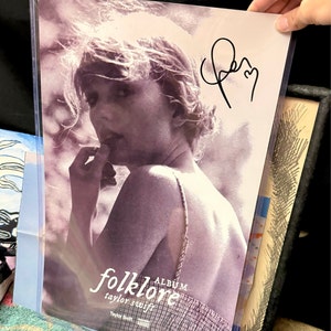 TAYLOR SWIFT - Folklore Signed Music Poster Coa