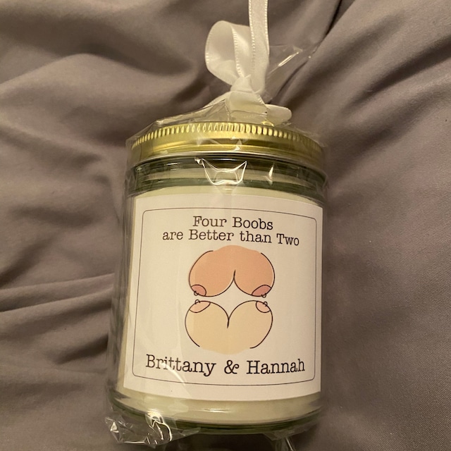 Four Boobs Are Better Than Two Lesbian Couple Girlfriend Custom Names  Candle, Lesbian Bachelorette Decor, Sexy LGBTQ Wife Anniversary Gift -   Portugal