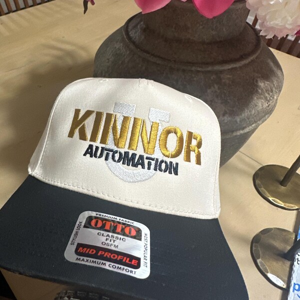 Custom 5 Panel Structured Hat, Personalized Embroidered Logo Text Front ...