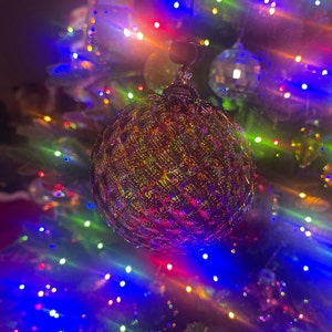 Hand Blown Glass Ornament: Christmas Confetti Snowball - Etsy