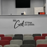 With God All Things Are Possible Religious Wall Sign 3D - Etsy Canada