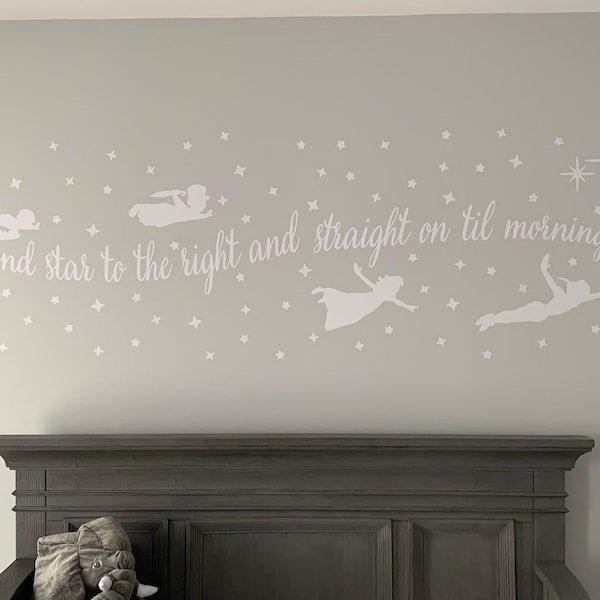 Peter Pan Tinkerbell Wendy John Michael Flying Second Star to the Right ...