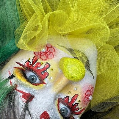 Custom Two Color Pointed Clown Collar Jester Neck Piece Elastic ...