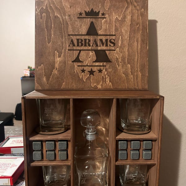 Whiskey Decanter Set, Personalized Whiskey Glasses, Christmas Gifts for ...