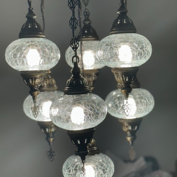 Image result for 7 Globe Turkish Sultan Chandeliers, Large Ball Moroccan Handmade Mosaic ...