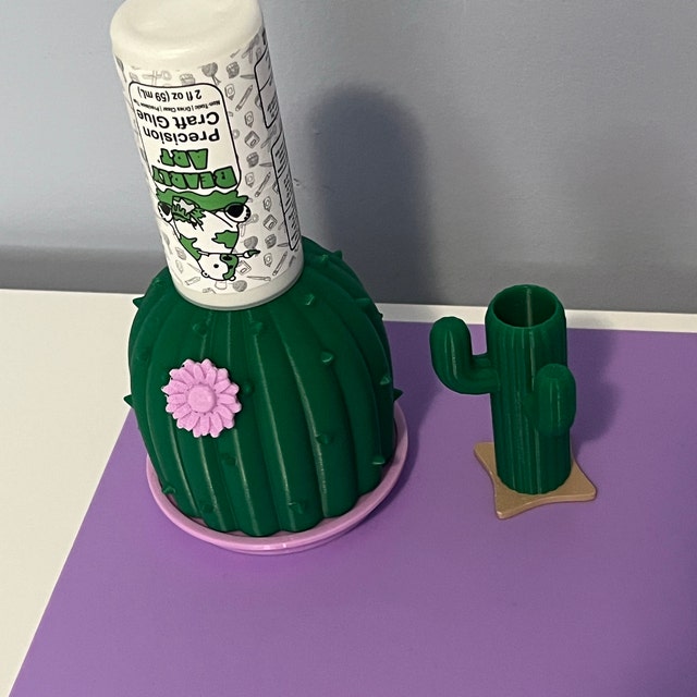 Bearly Art Barrel Cactus Glue Holder 