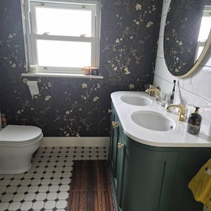 Tapis de Bain Doux Douche Antidérapant 75x45 cm - Plancher en bois