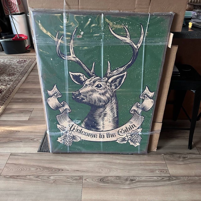 Ramirar Gartenflagge "Relax You're At The Cabin" - 31,8x45,7 Cm, Baumwolle/Leinen, Beidseitig Bedruckt