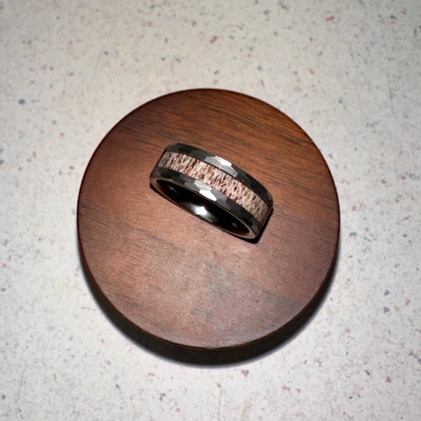 Black Brushed Silver Wedding Band Mens Black Wedding Ring With Silver