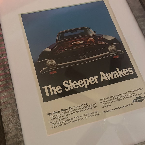 1969 CHEVROLET NOVA Ss Ad * Vintage/original Magazine Advertisement ...