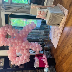 Lot De 4 Ballons Décoratifs Nœud Rose - Pour Anniversaire Fille, Baby Shower, Décoration Fête élégante - 9