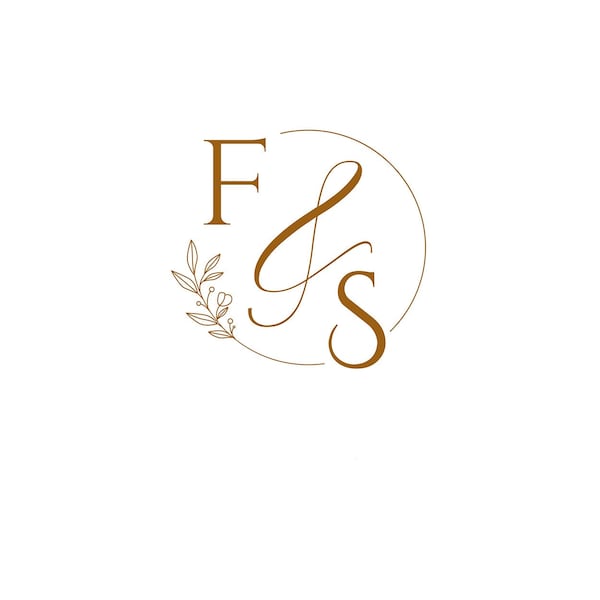 Modern Wedding Monogram, Elegant Minimalist Wedding Logo Design, Couple ...