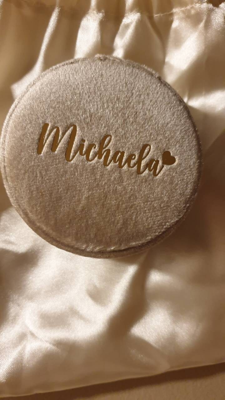Personalisierte Schmuckschatulle, Brautjungferngeschenke, Hochzeitsgeschenke, personalisierte Schmuckschatulle aus Samt, Reiseschmucketui, Brautpartygeschenk, Geschenk für Mama