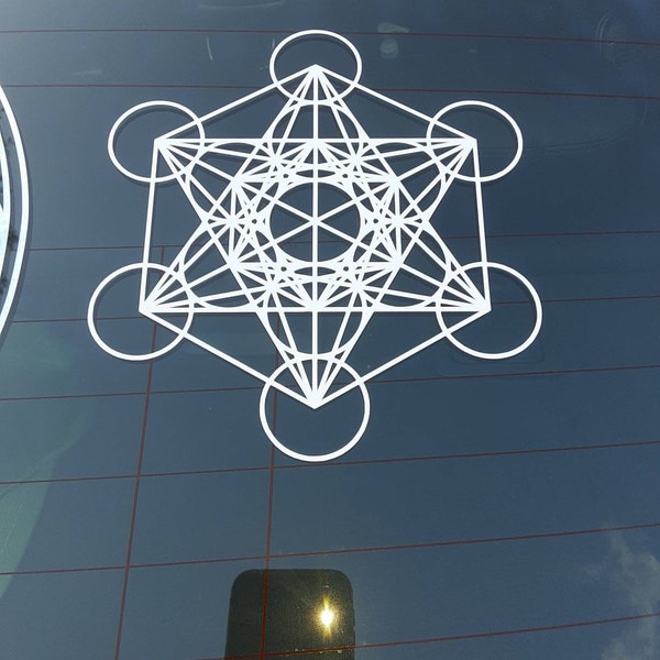 Metatron's Cube Sacred Geometry Symbol, Vinyl CAR DECAL, New Age Occult ...