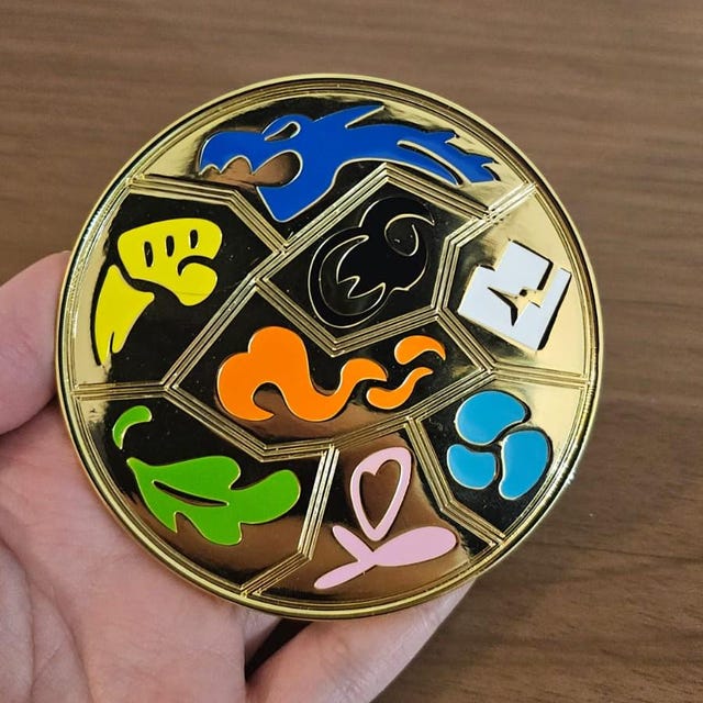 ガラル地方のポケモン ソード＆シールド ジムバッジ（金・銀メダル型