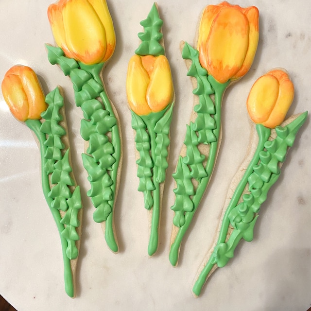 The Floured Canvas Mixed Floral Set of 4 Cookie Cutters and Fondant Cutters  and Clay Cutters 