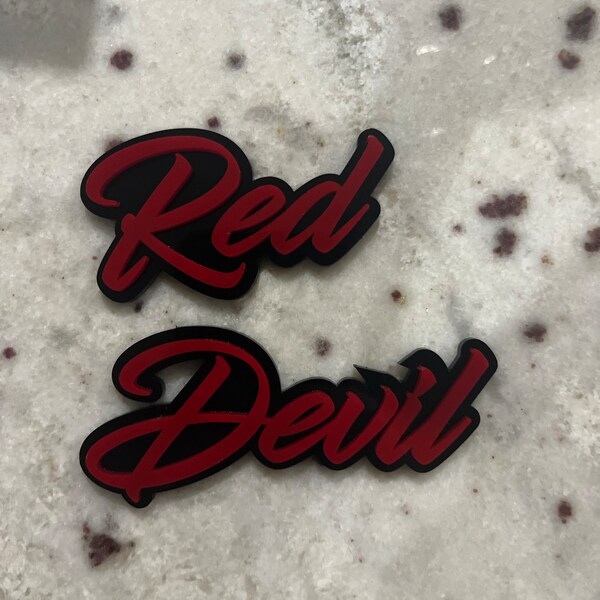 Custom Cursive Font Car Emblem - Custom Colors - Installs in Seconds ...
