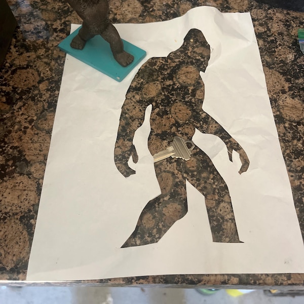 7ft 8ft 10ft Life Size Bigfoot Pattern Scroll Saw, Sasquatch Silhouette ...