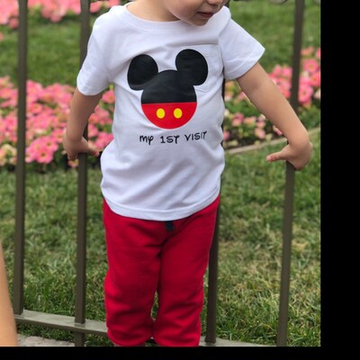 Personalized Mickey Mouse With Pants Buttons Classic Matching Father ...