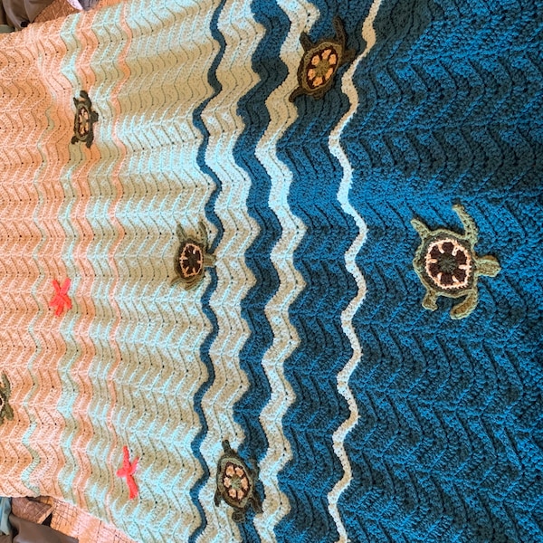 Turtle Shell Pattern Blankets Sea Turtle Blanket (PATTERN ONLY) (includes Instructions for Blanket ...