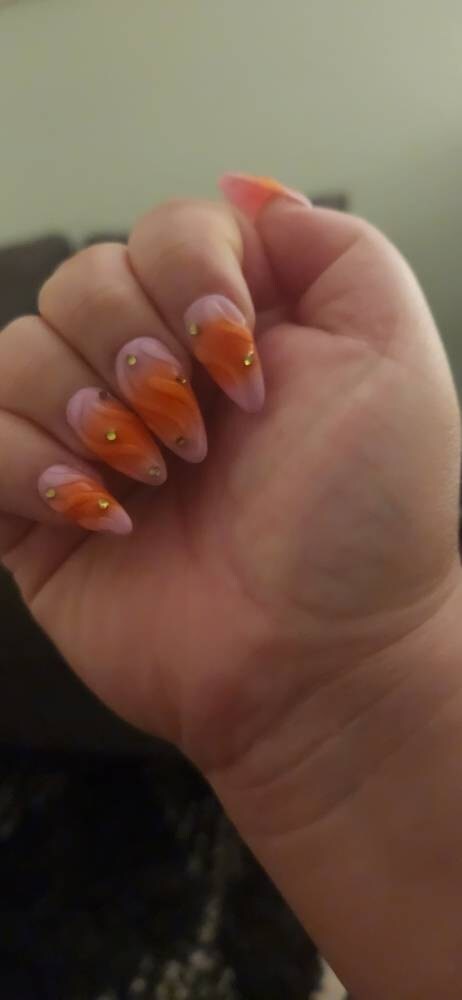 Spooky House Press On Nails | Halloween Special Press On Nails Stiletto | Hand-made Glue On Nails | Luxury Fake Nails | False Nails HA2