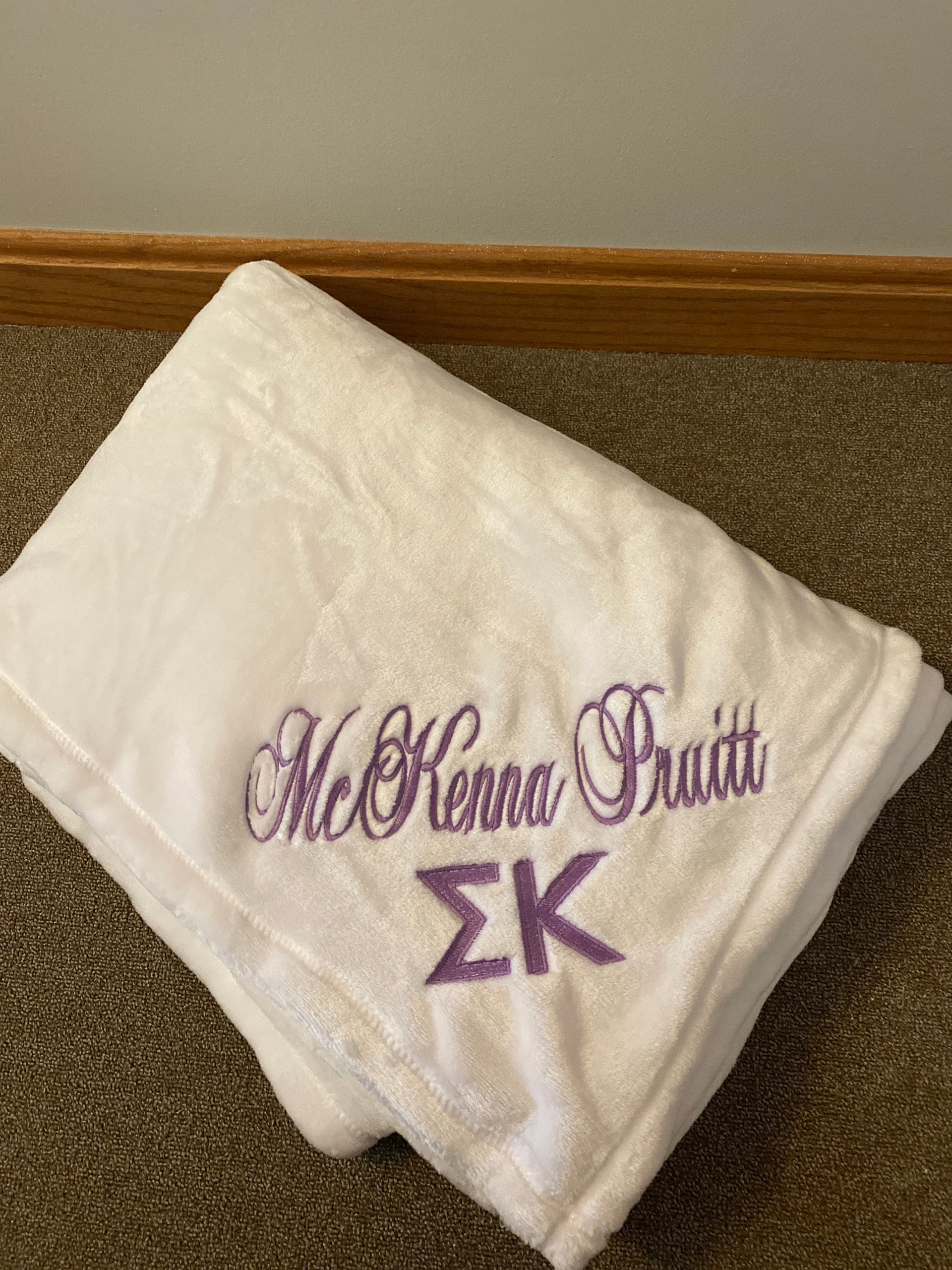 Personalized Custom Soft Blanket with Name and Date - 8 Colors To Choose From