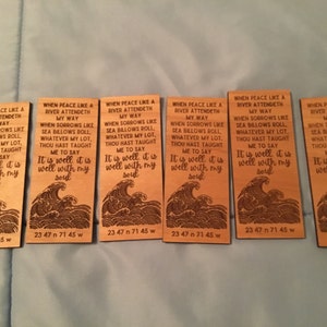 It is Well With My Soul Lyrics Wood-engraved Bookmark Hymns 