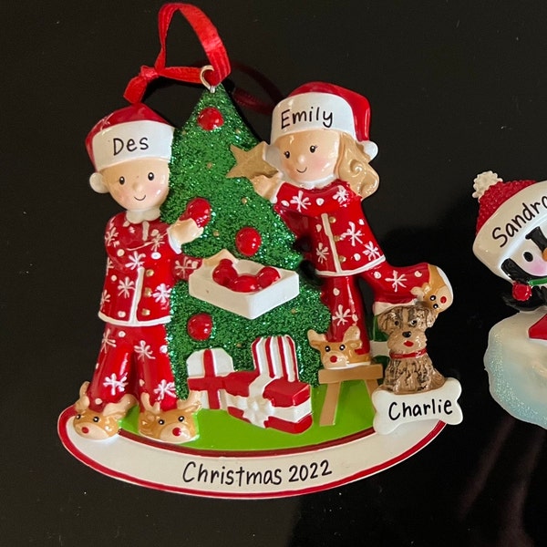 1st Decorating Tree Couple - Personalized Ornaments - Family Ornaments ...