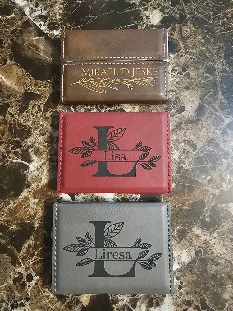 Personalized Business Card Case, Leather Business Card Holder, Engraved Leather with Name, Corporate Gift, Businessman Gift, Office Gift