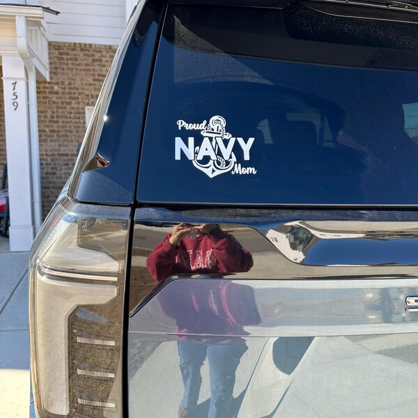 Proud Navy Parent Decal- Mom or Dad; Vinyl Decal for Car Windows ...