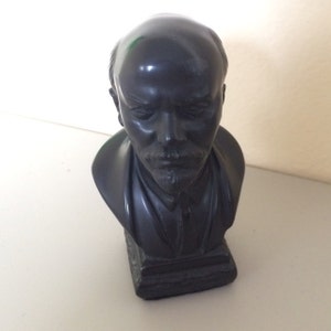Buste Vladimir Lénine En Marbre Artificiel – 18 Cm – Statue Décorative Historique Blanc