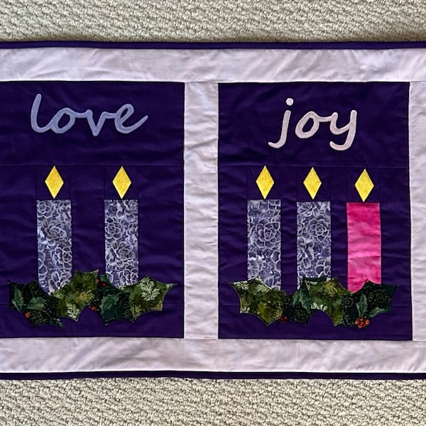 Advent Quilt Pattern: Advent Wreath Sewing Home Decor - Etsy
