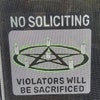 No Soliciting Sign Window Cling Goth (violators Will Be Sacrificed ...