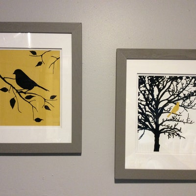 Birds and Trees Set of Two 8x10 Bird Prints Bird in a Tree - Etsy
