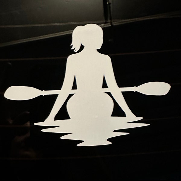 Kayak Decal, Woman Kayak Decal, Kayak Window Decal, Kayak Logo Decal ...