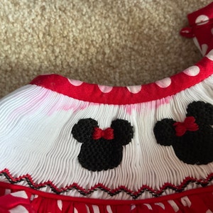 Petit Bebe Baby Girls Pink Check Bubble - Smocked Mouse Ears main image 1