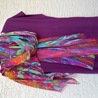Silk & Modal Scarf in Blue Lagoon