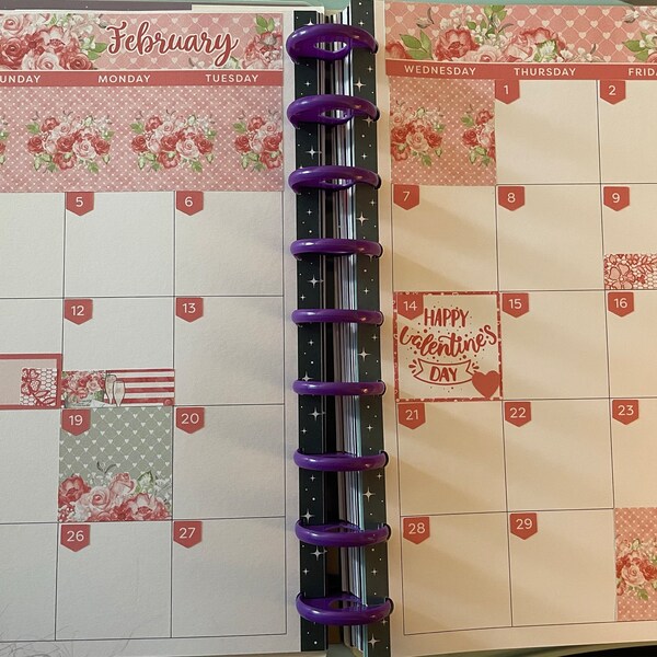 Happy Planner February Monthly Kit, Printable February Stickers Kit ...
