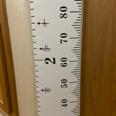 Height Marker for Growth Chart Ruler Vinyl Decal Arrow With Years