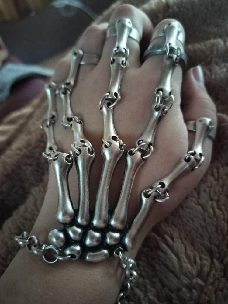 Gothic Skeleton Bracelet • Punk Gothic Skeleton Bracelet • Skeleton Hand Bracelet • Hallowen Bracelet • Hallowen Jewelry • Cosplay Costume