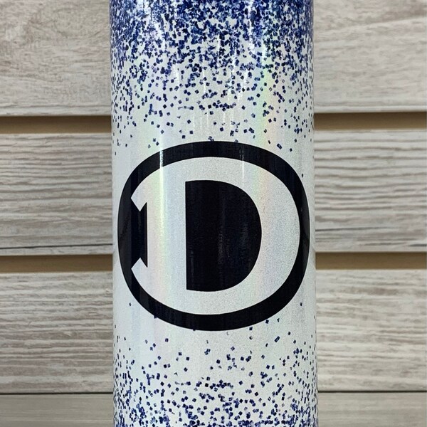 20 Oz Skinny Tumbler Blue Glitter Wrap Tapered Straight Template ...